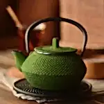 Turkish Linden-Sümbül Cast Iron Teapot (Pistachio Green)-300ml - Bambum