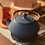 Turkish Linden-Sümbül Cast Iron Teapot (Blue)-750ml - Bambum