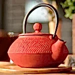Turkish Linden-Sümbül Cast Iron Teapot (Red)-750ml - Bambum