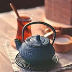 Turkish Linden-Sümbül Cast Iron Teapot (Blue)-300ml - Bambum