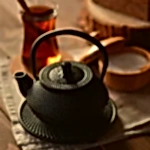 Turkish Linden-Sümbül Cast Iron Teapot (Black)-300ml - Bambum