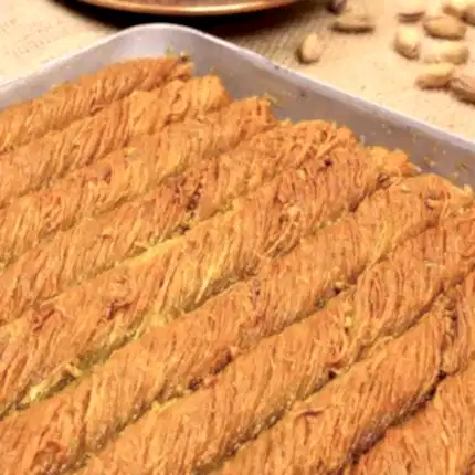 Turkish KadayÄ±f with Pistachio Burma