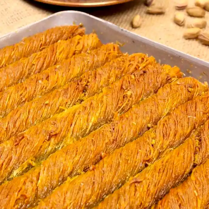 Turkish KadayÄ±f with Pistachio Burma