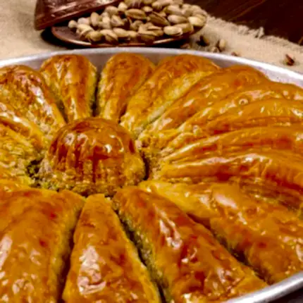 Turkish Baklava with Pistachio Carrot Slice