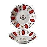 Tradational Red Gilded Original Tea Plate (Acem)-6pcs-Porland - Image 2