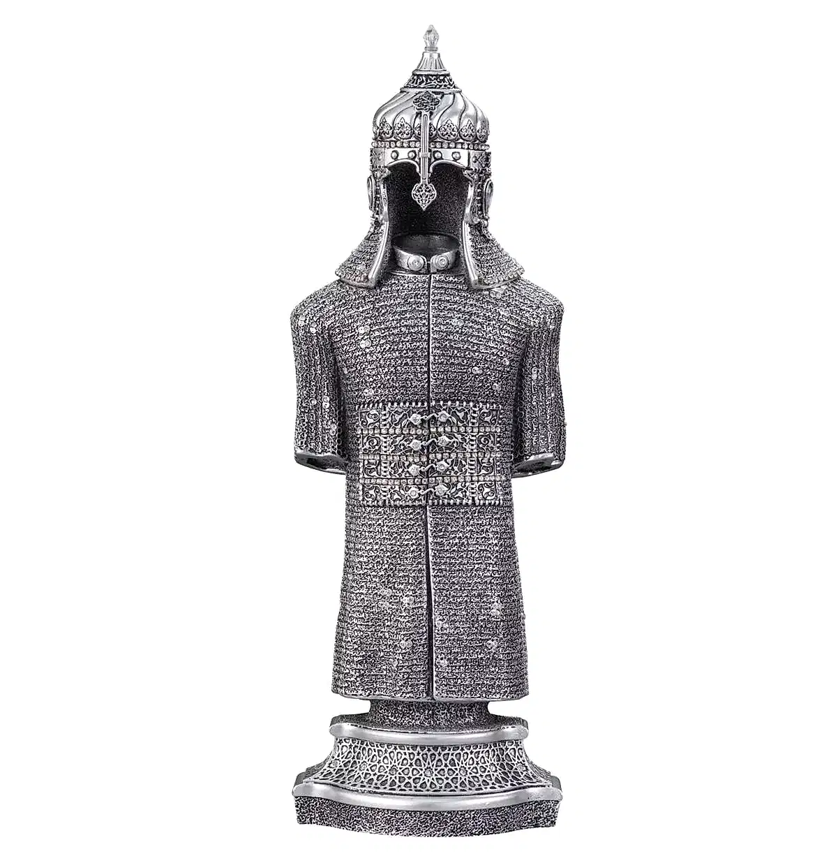 Relaxing Prayer Armor Model Gift Silver Trinket-Large - Image 1
