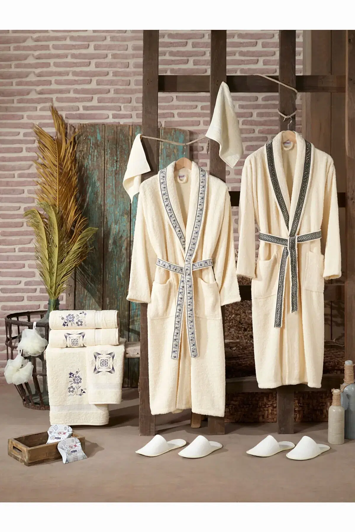 Turkish 100% Cotton Family Bathrobe Set - NakkÄ±sh