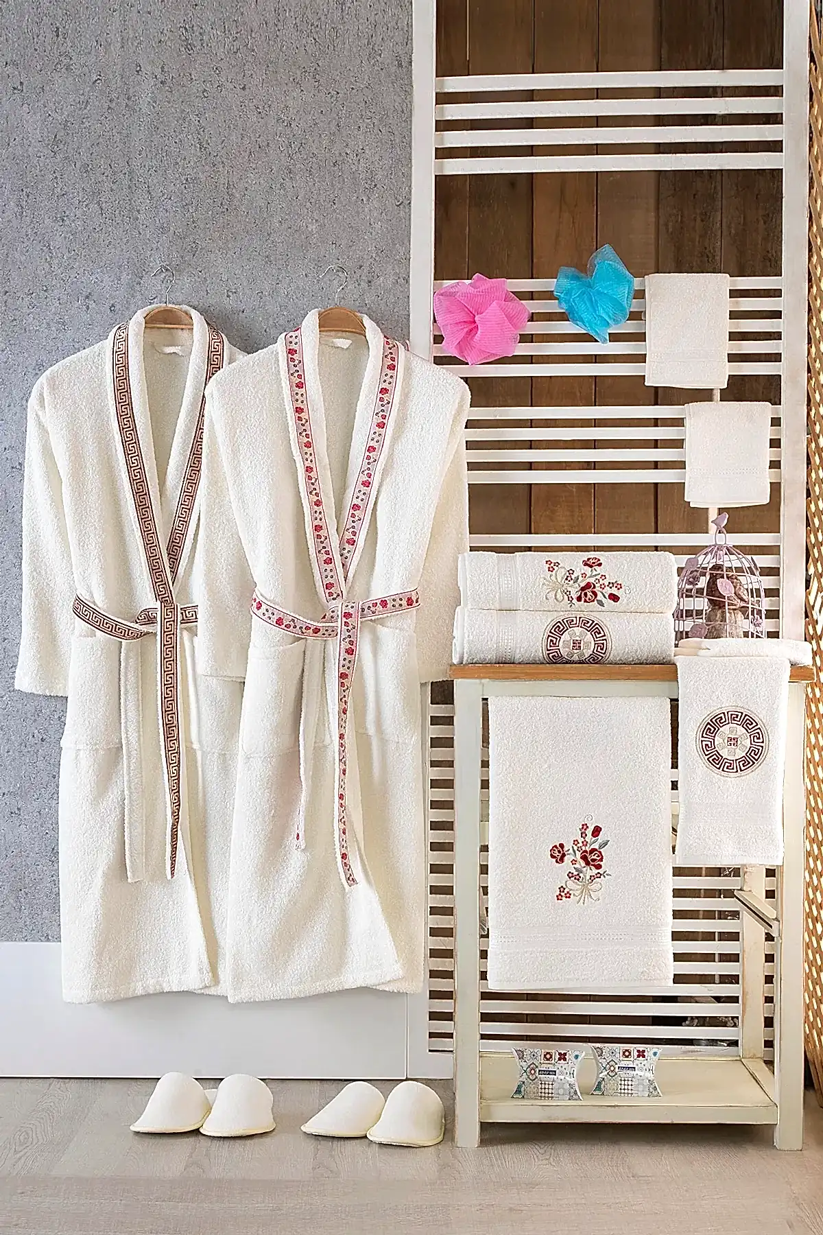 Turkish 100% Cotton Masal Family Bathrobe Set - NakkÄ±sh