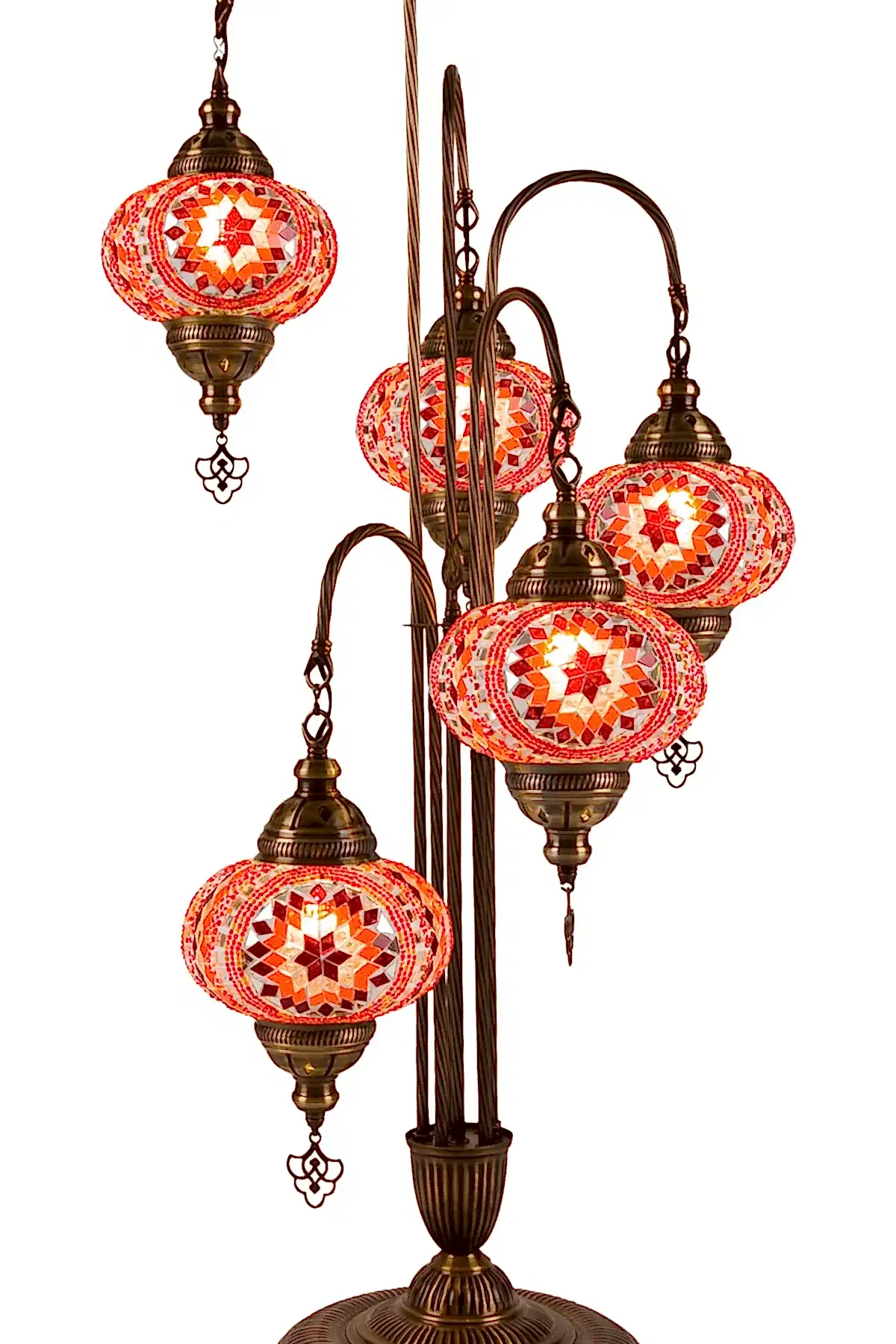 Turkish 5 Piece Mosaic Corner Lamp - Bedesten