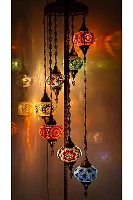 Turkish 7-Piece Mosaic Floor Lamp - Sultan