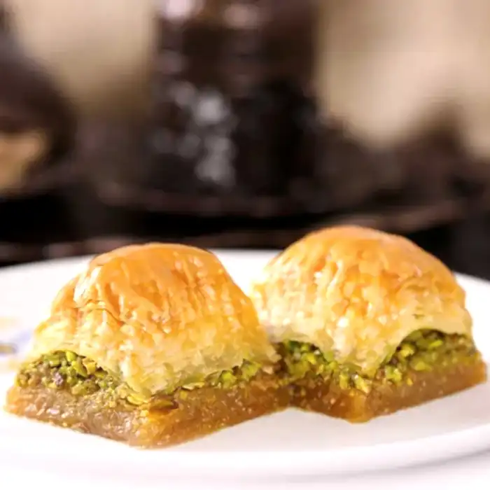 Turkish Baklava with Pistachio Square