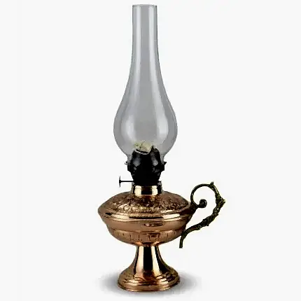 Turkish Copper Oil Lamp Handcrafted - Mehlika