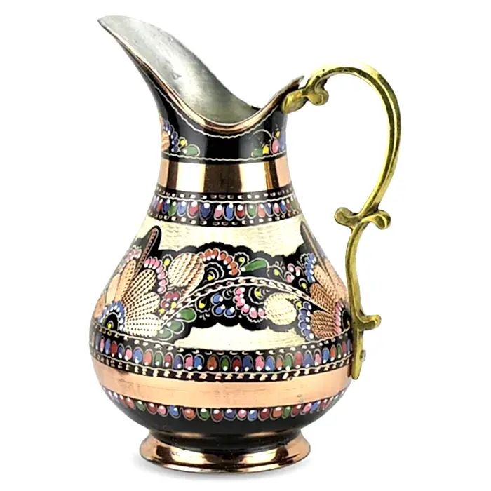 Turkish Copper Water Jug Antique - Rose
