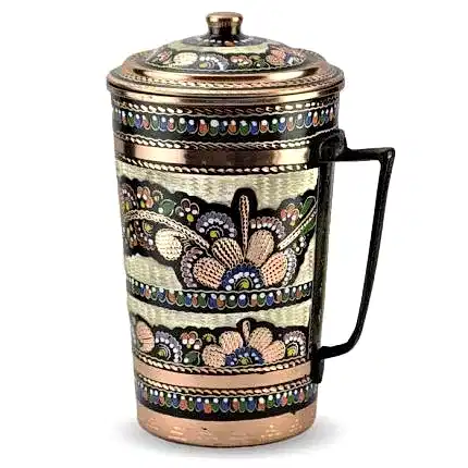 Turkish Copper Water Jug Handcrafted - Kule