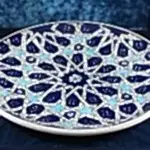 Turkish Iznik Tile Ceramic Plate Handmade - Seljuk Star