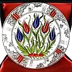 Turkish Iznik Tile Ceramic Plate Handmade - Halic & Tulip