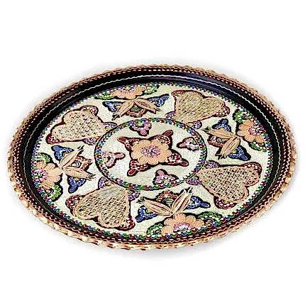 Turkish Tea Tray Handcrafted Copper - Nihal