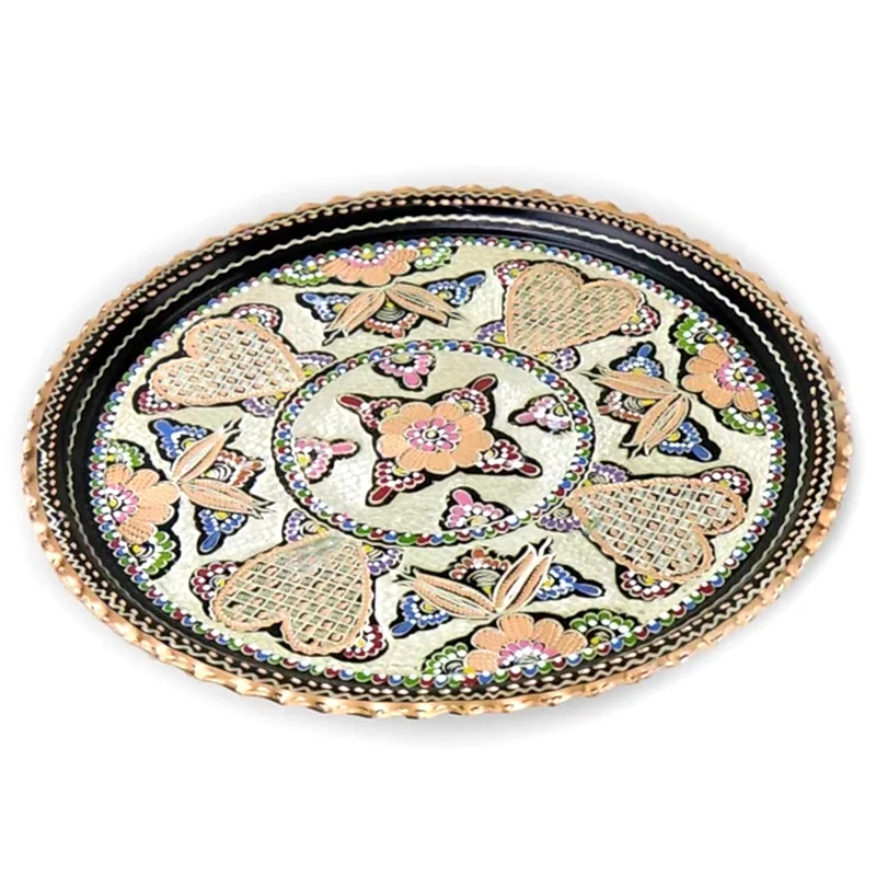 Turkish Tea Tray Handcrafted Copper - Nihal