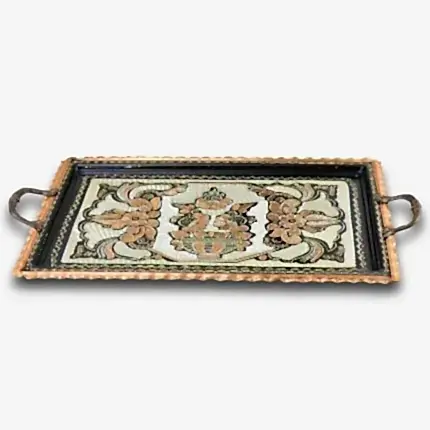 Turkish Tea Tray Handcrafted Copper - Padisah