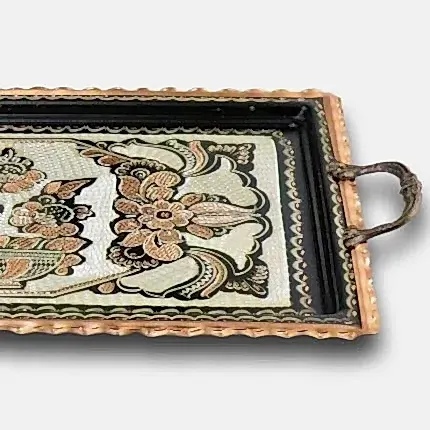 Turkish Tea Tray Handcrafted Copper - Padisah