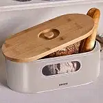Turkish 2 in 1 Stream Bread Box/Cutting Board - Karaca - Image 2